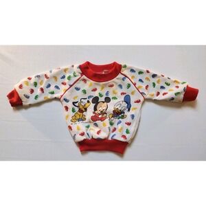 Vintage 80s Disney Baby By Confetti Knits Sweater Size Newborn To 6 Months Stain
